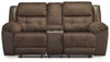 Florelle Glider Reclining Loveseat with Console