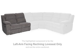 Roman Glass Left-Arm Facing Reclining Loveseat
