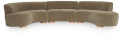 LaraRosa 3-Piece Sectional with Chaise