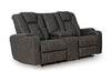 Batavia Pier Glider Reclining Loveseat with Console