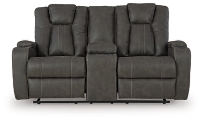 Batavia Pier Glider Reclining Loveseat with Console