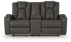 Batavia Pier Glider Reclining Loveseat with Console