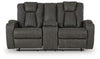 Batavia Pier Glider Reclining Loveseat with Console