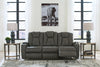Batavia Pier Reclining Sofa with Drop Down Table