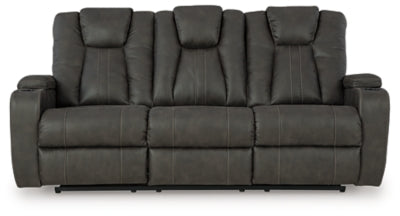 Batavia Pier Reclining Sofa with Drop Down Table