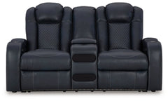 Fyne-Dyme Power Reclining Loveseat with Console