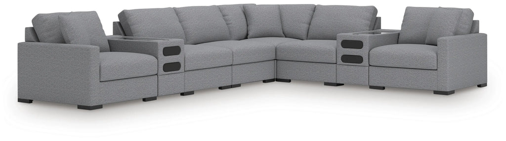 Omaha by Ashley 8-Piece Sectional with Audio Consoles