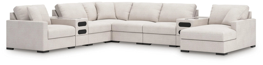Omaha by Ashley 8-Piece Sectional with Audio System and Chaise