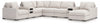 Omaha by Ashley 8-Piece Sectional with Audio System and Chaise