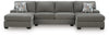 Newellen 3-Piece Sleeper Sectional with Double Chaise