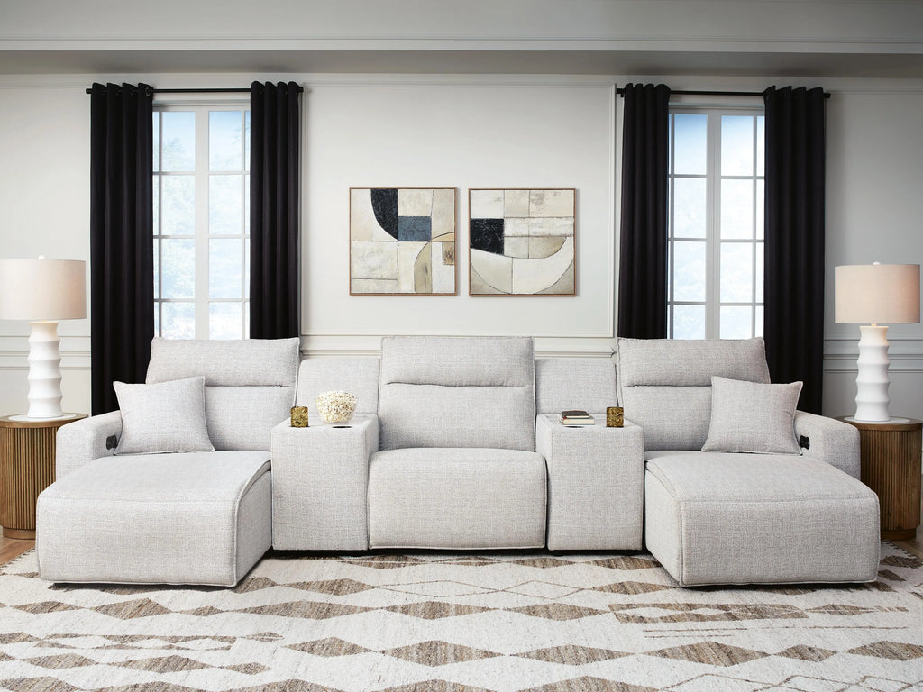Modmax II 5-Piece Power Reclining Sectional with Chaise and Consoles