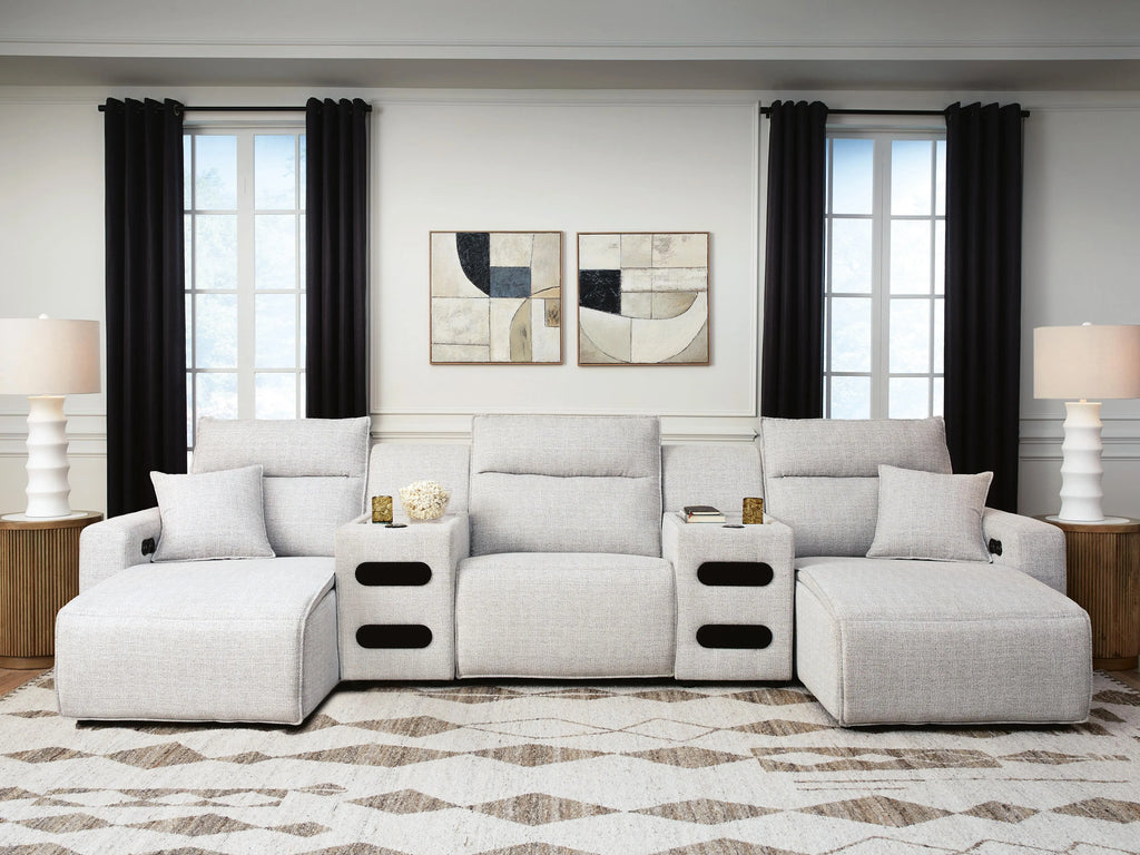 Modmax II 5-Piece Power Reclining Sectional with Chaise and Audio Consoles