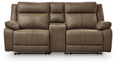 Max-Media 3-Piece Power Reclining Sectional Loveseat with Audio Console