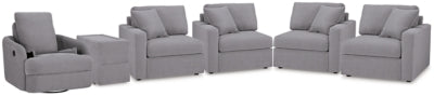 Modmax 3-Piece Sectional Sofa, 2-Piece Sectional Loveseat and Swivel Glider Recliner