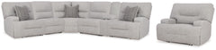 Acklen Place 6-Piece Power Reclining Sectional and Power Recliner