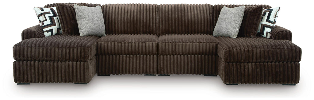 Midnight-Madness 4-Piece Double Chaise Sectional