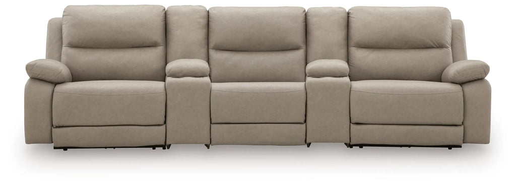 Brannigan 5-Piece Reclining Sectional with Storage Consoles