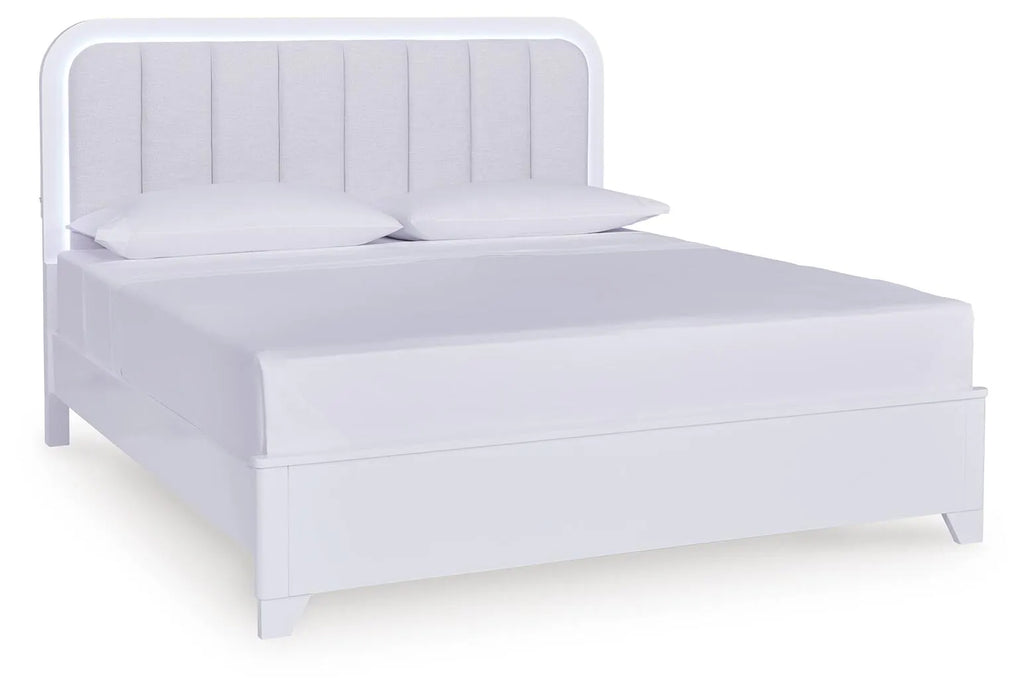 Frostlyn King Upholstered Panel Bed