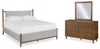 Lyncott King Upholstered Bed, Dresser and Mirror