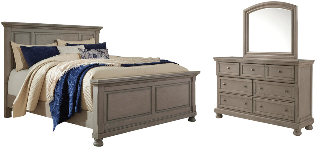 Lettner Queen Panel Bed, Dresser and Mirror