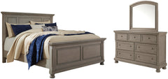 Lettner Queen Panel Bed, Dresser and Mirror