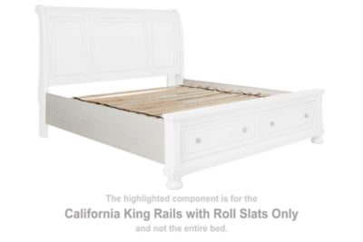 Robbinsdale California King Rails with Roll Slats
