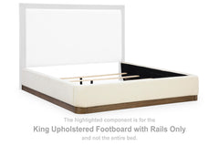 Hennington King Upholstered Footboard with Rails