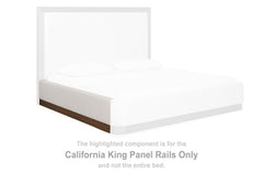 Hennington California King Upholstered Footboard with Rails