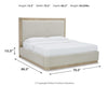 Hennington King Upholstered Footboard with Rails and Roll Slats