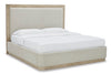 Hennington King Upholstered Footboard with Rails and Roll Slats