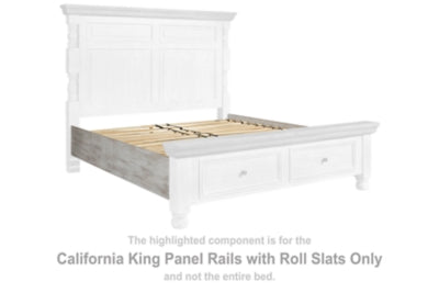Havalance California King Panel Rails with Roll Slats