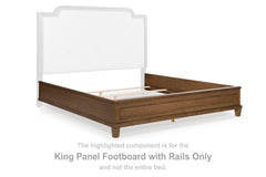Jorlaina King Panel Footboard with Rails