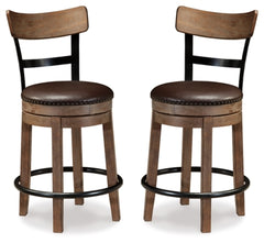 Pinnadel Counter Height Bar Stool (Set of 2)