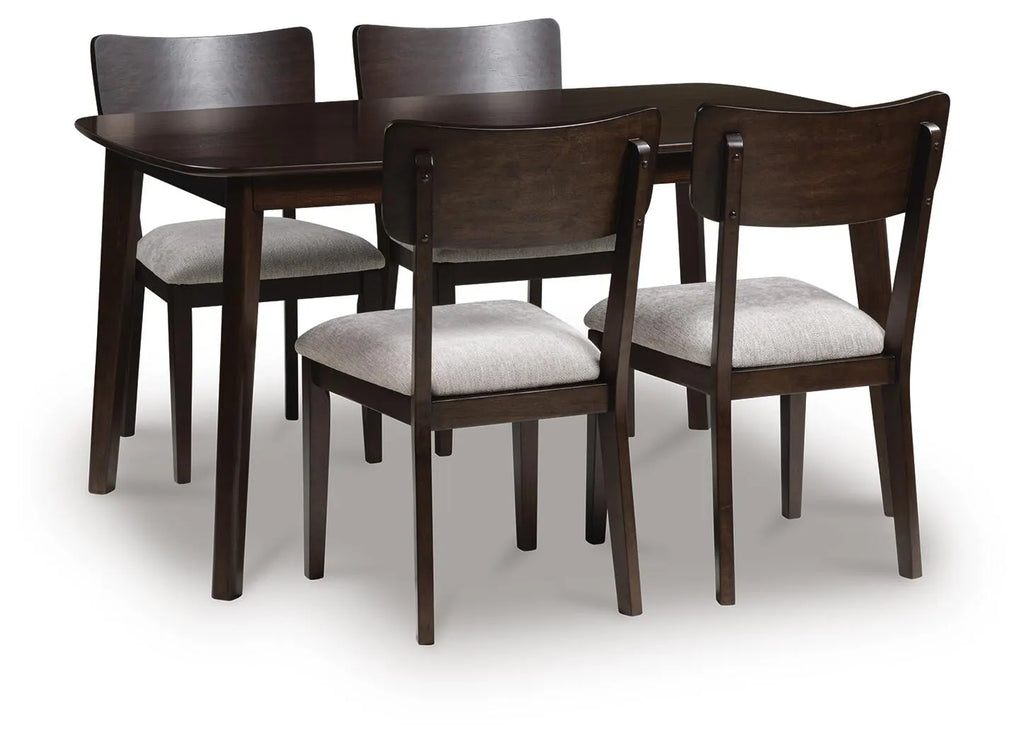 Dantenton Dining Table and 4 Chairs (Set of 5)