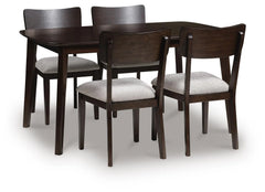 Dantenton Dining Table and 4 Chairs (Set of 5)
