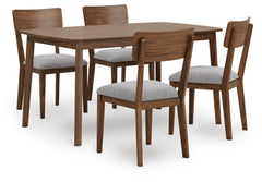 Lyncott Dining Table and 4 Chairs (Set of 5)
