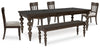 Veramond Dining Table, 4 Chairs and Bench