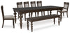 Veramond Dining Table, 6 Chairs and Bench