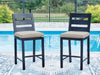 Mabry Shores Outdoor Counter Height Bar Stool (Set of 2)