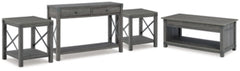 Freedan Lift-top Coffee Table, 2 End Tables and Console