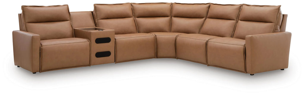 Arrington 6-Piece Power Reclining Sectional with Audio Console