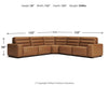 Modero 5-Piece Power Reclining Sectional