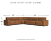 Modero 6-Piece Power Reclining Sectional